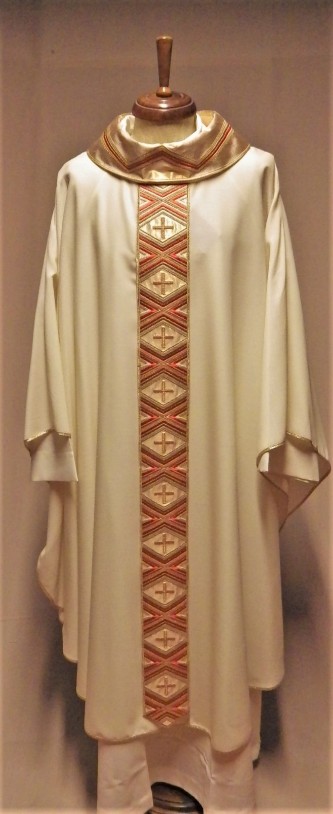 Chasuble with worked collar
