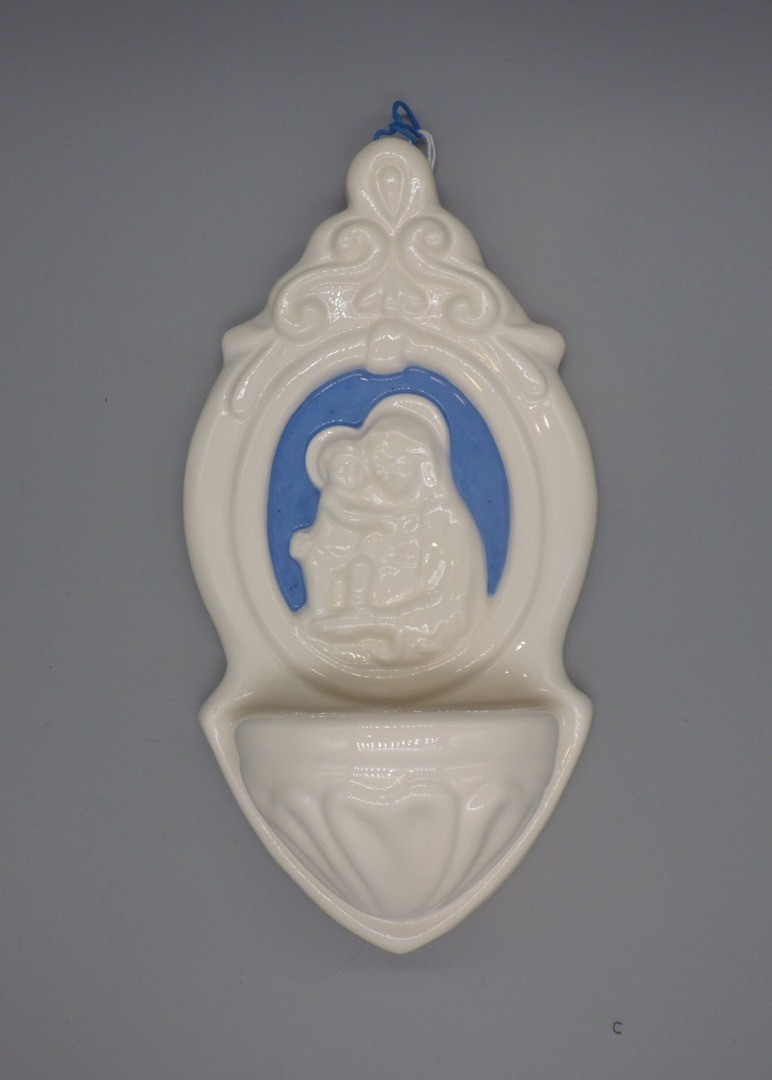 Holy water font Madonna with Child