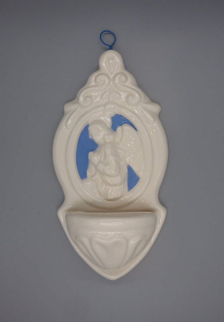 Holy water font with Angel